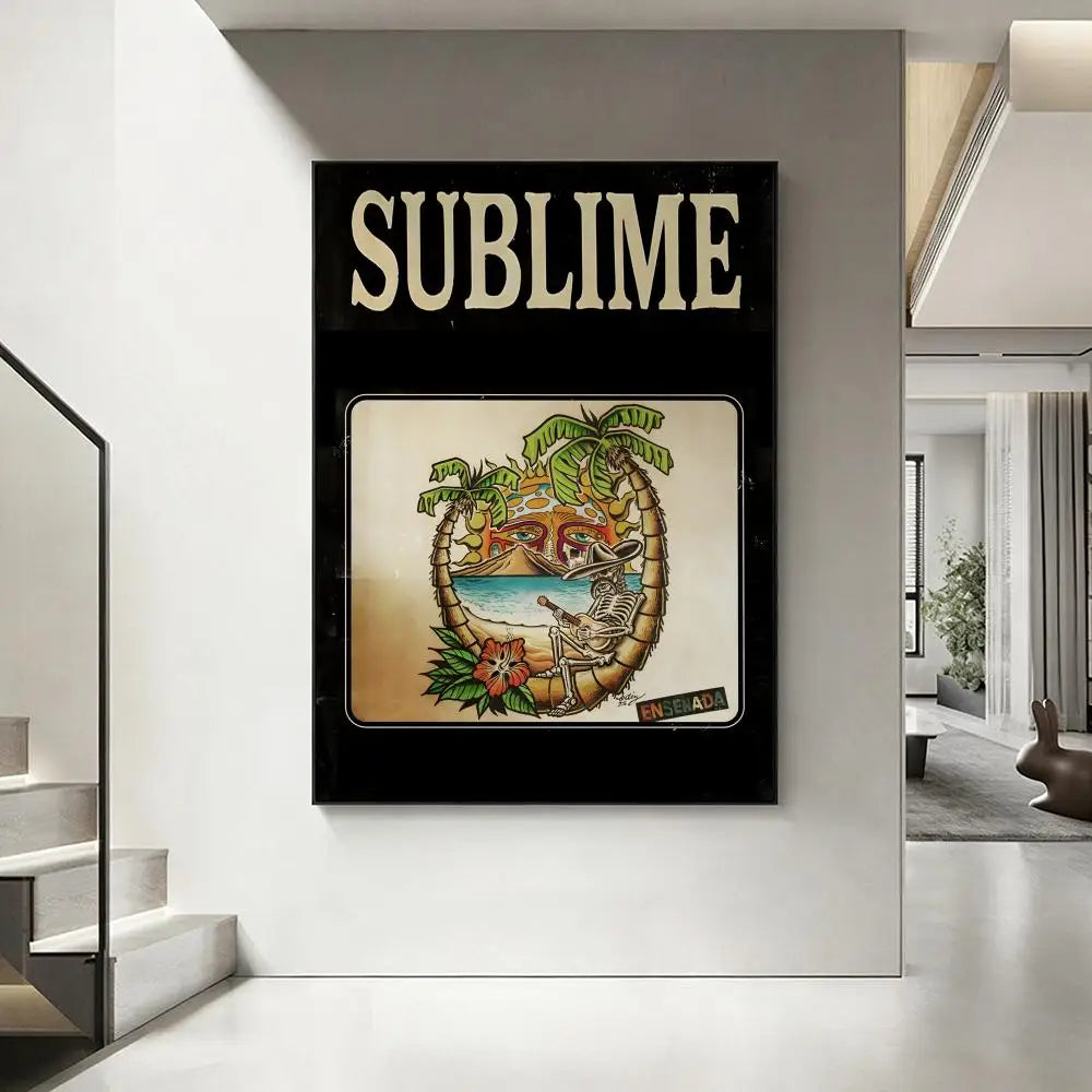 Sublime Band Poster – HD Waterproof Wall Art Print Decor Wall Art Poster Axl White16 21X30cmNoframe