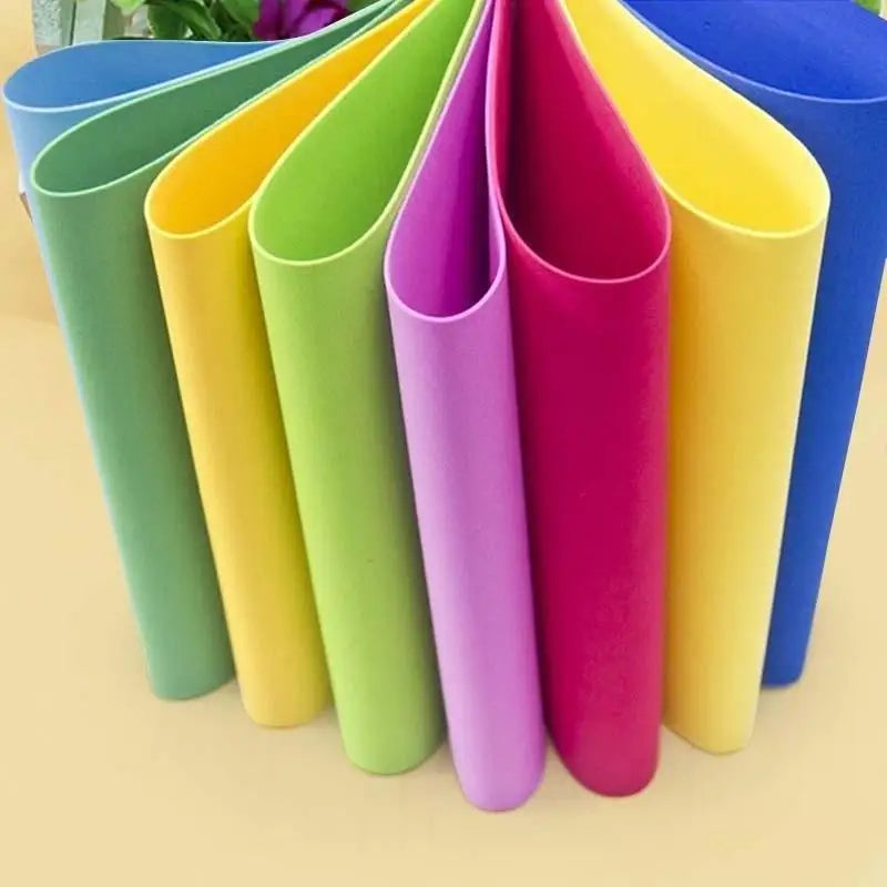 10-Piece Multicolor EVA Foam Paper Set – Kids DIY Craft Sheets EVA Foam Craft Sheets Axl