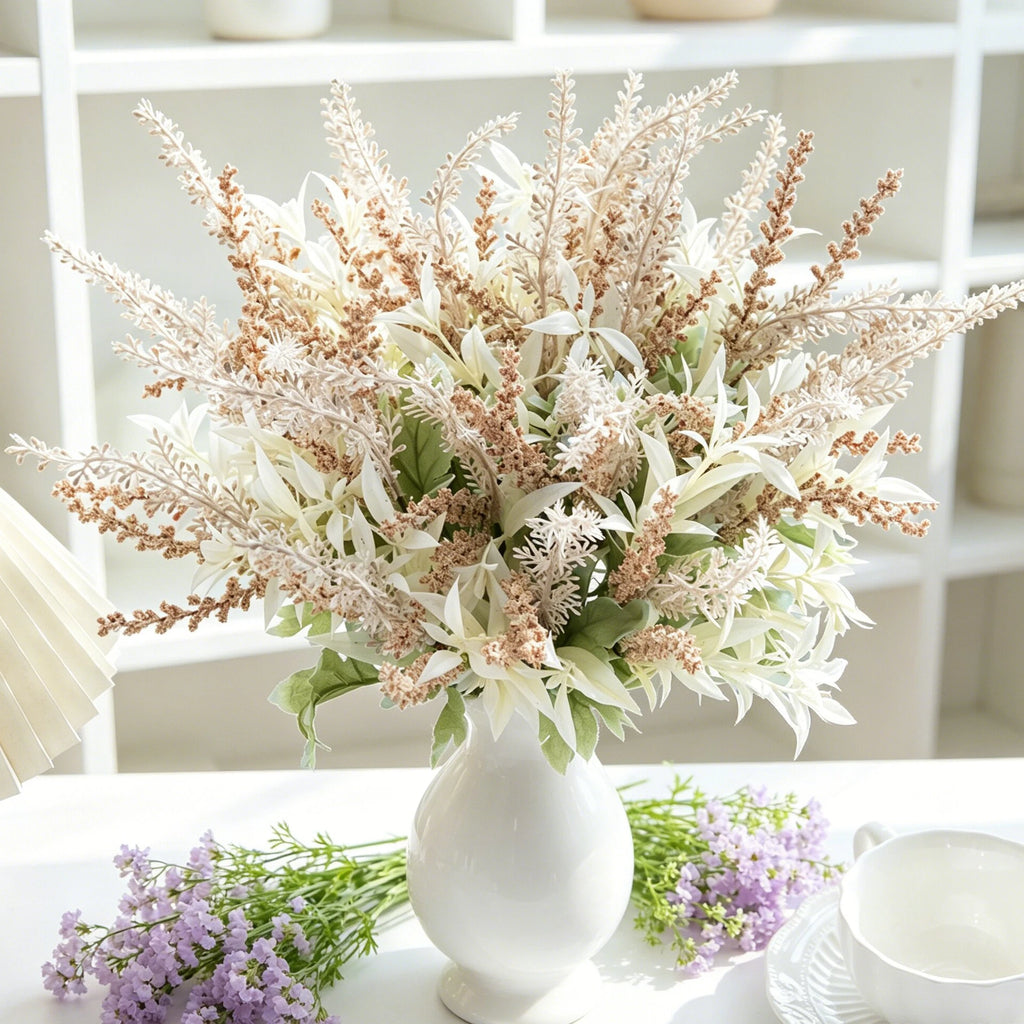 Artificial Lavender & Gypsophila Bouquet | Faux Flower Décor Artificial Flower Bouquet Axl