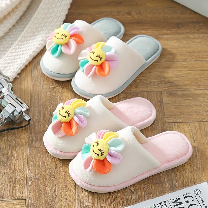 Women's Sunflower House Slippers – Non-Slip Flat Indoor Slipper Women's House Slippers Axl