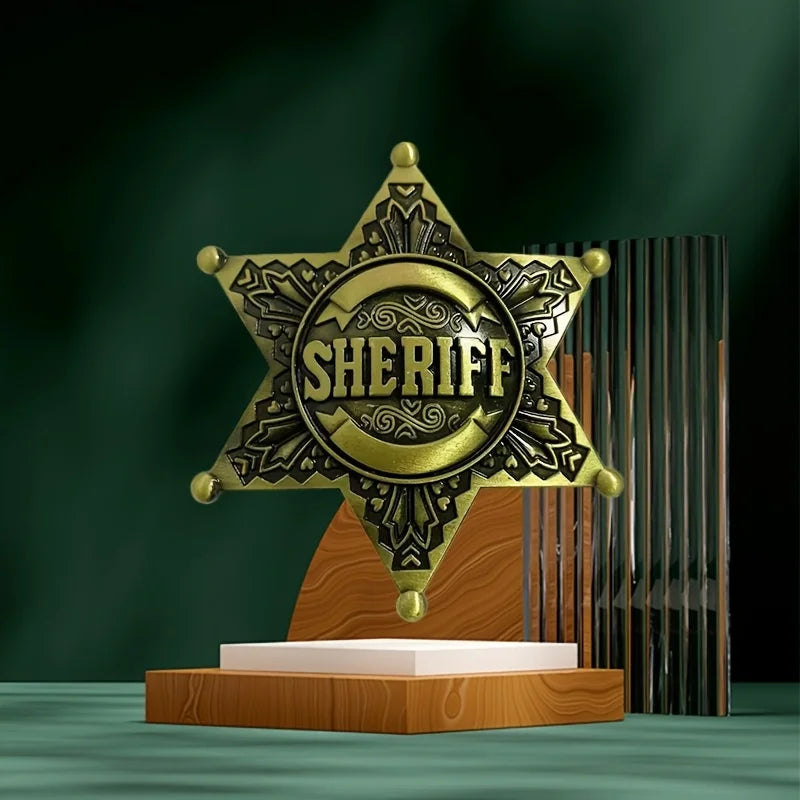 Vintage Western Metal Sheriff Badge – Cowboy Costume Accessory Costume Badge Axl