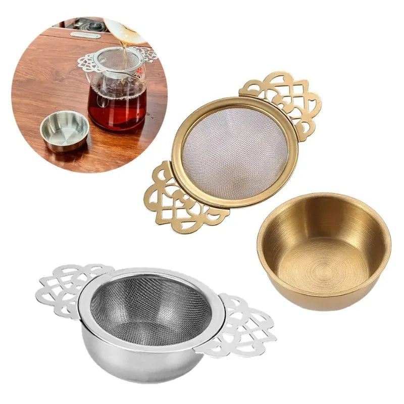 Fine Mesh Stainless Steel Tea Strainer – Double Ear Infuser Tea Strainer Axl