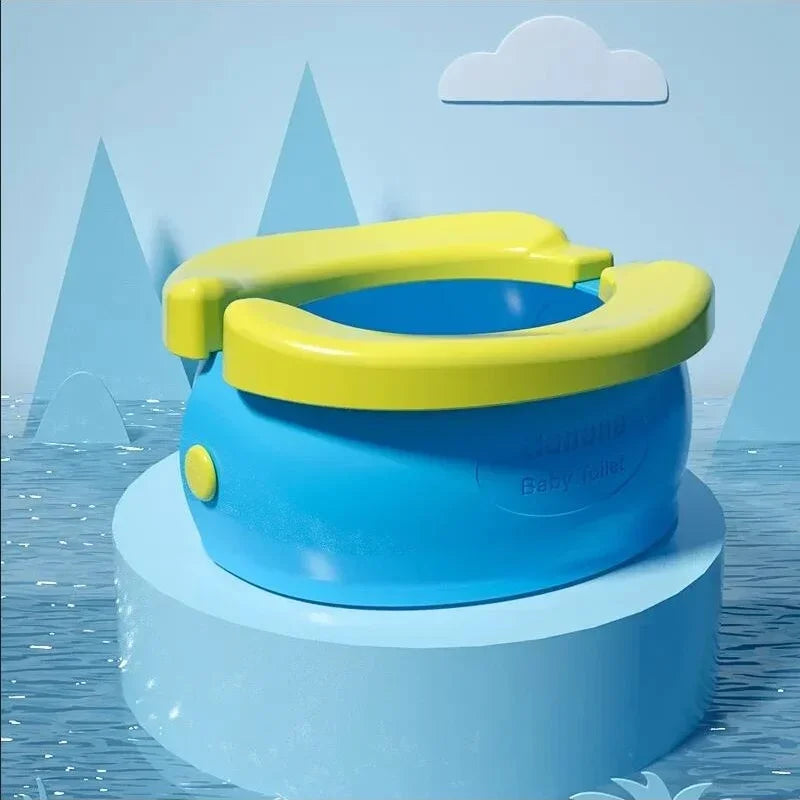 Portable Foldable Baby Potty Training Seat – Travel Toddler Toilet Baby Potty Seat Axl Blue