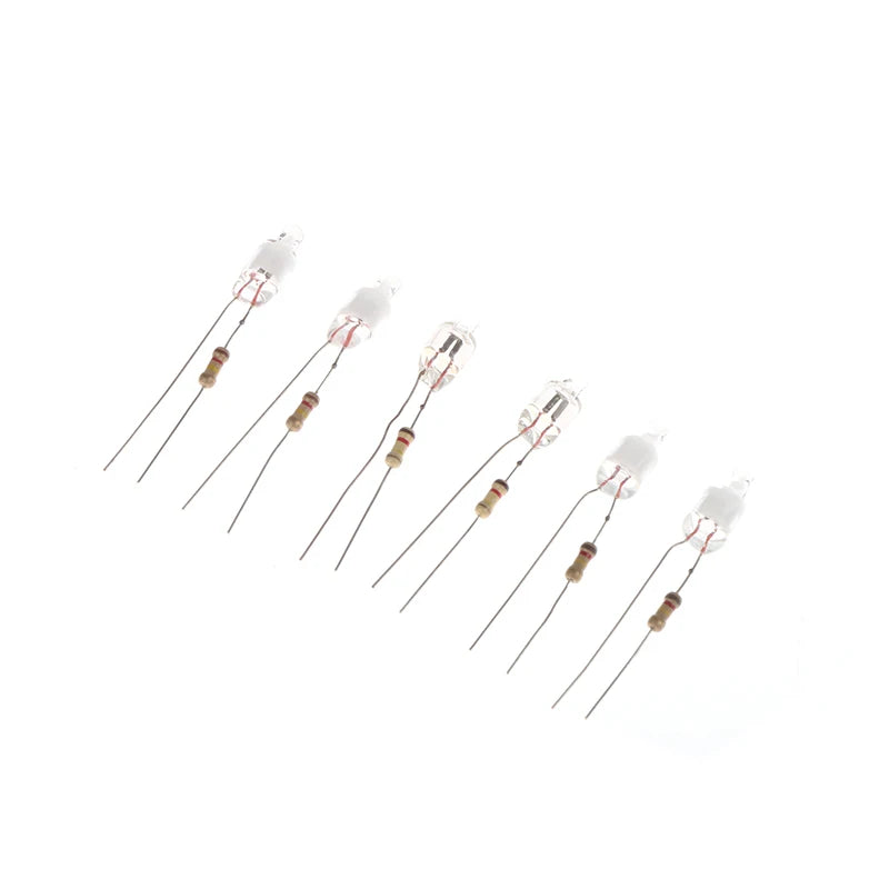 10-Pack 6mm Neon Indicator Bulbs Green Red Blue 220V AC Neon Indicator Bulbs Axl