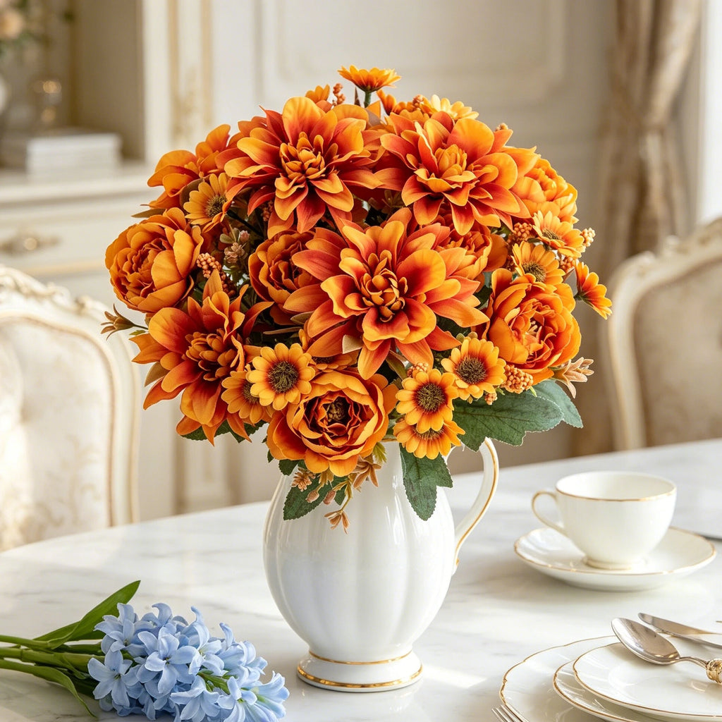 Silk Dahlia Rose Artificial Flowers – Wedding & Home Decor Artificial Silk Flowers Axl
