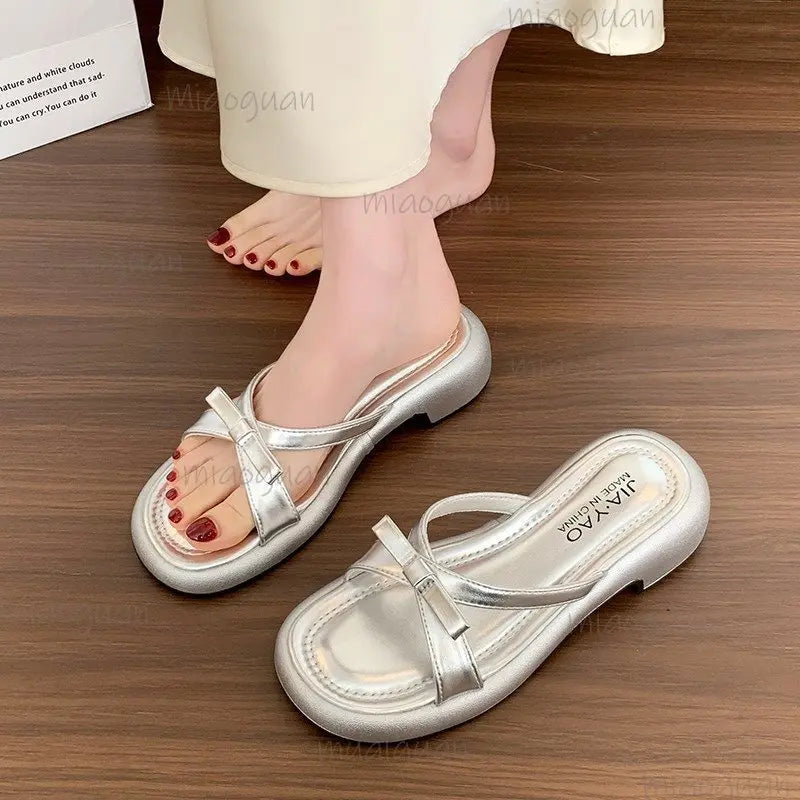 Women's Butterfly-Knot Peep-Toe Block Heel Sandals – Summer Women's Block Heel Sandals Axl