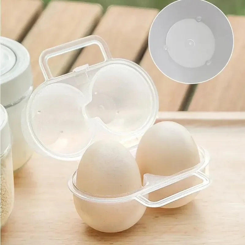 2-Cell Portable Egg Carrier Box – Shock-Absorbing PP Case Egg Storage Box Axl