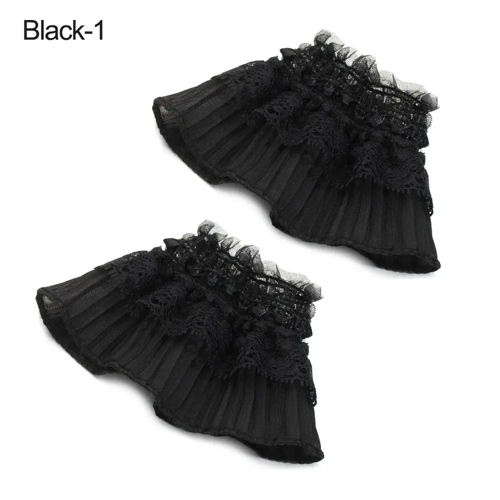 Lace Ruffle Detachable Fake Cuffs – Decorative Sleeve Cuffs Decorative Sleeve Cuffs Axl black-style1