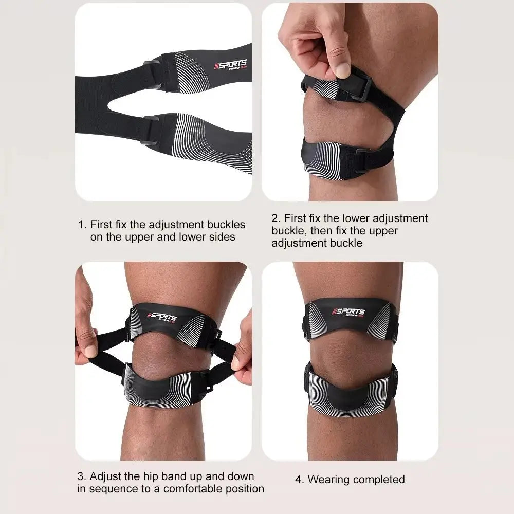 Adjustable Patella Knee Brace – Dual Silicone Pads & Support Knee Brace Axl