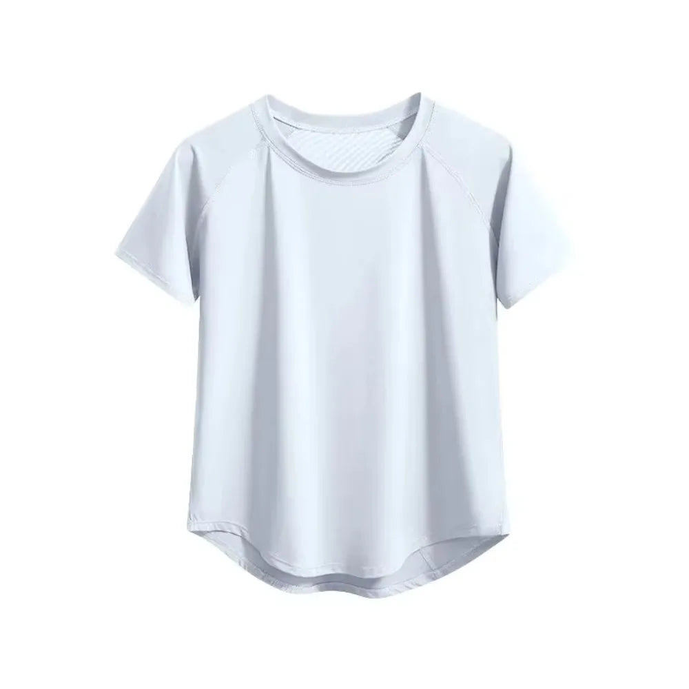 Women's Short-Sleeve Quick-Dry Running Shirt | Fitness Top Women's Fitness Shirt Axl Blue M