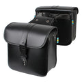 PU Leather Motorcycle Saddle Bags – Universal Side Luggage Pair Motorcycle Saddle Bag Axl black