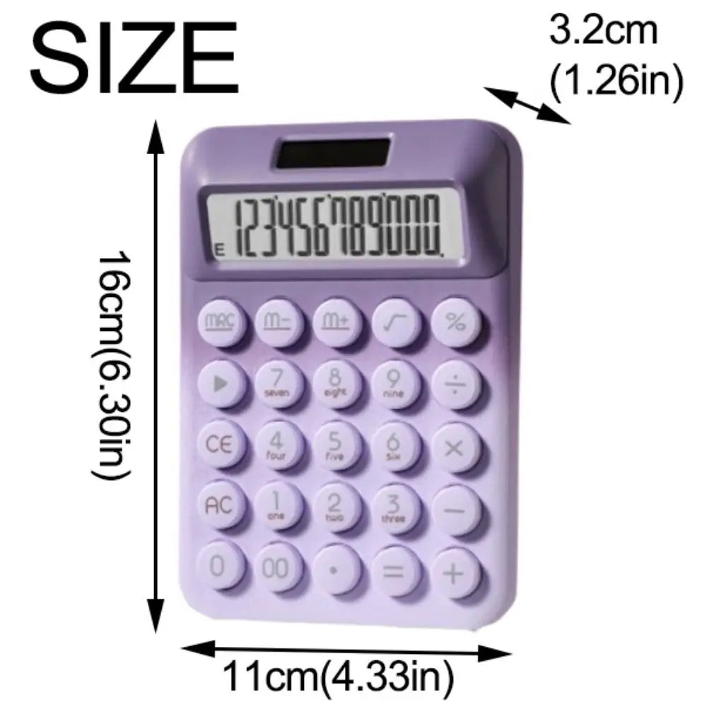 Solar Desktop Calculator – 12-Digit Candy Color Finance Tool Desktop Calculator Axl