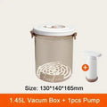 KEMORELA Vacuum Food Storage Container with Pump – Large Vacuum Storage Container Axl 1.45L with Hand Pump