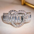 Huitan Cubic Zirconia Wedding Band Ring | Bridal Jewelry Wedding Band Ring Axl T0533 6