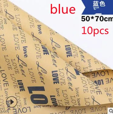 10-Pack Kraft Floral Wrapping Paper – Vintage Newspaper Style Gift Wrapping Paper Axl O