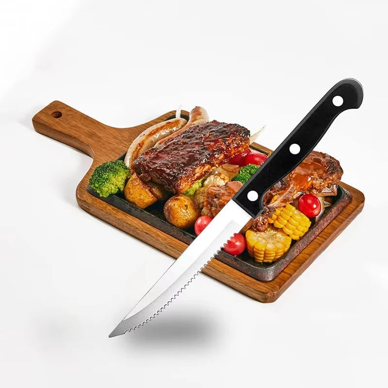 Steak Knife Set 4–16 Pcs | Full Tang Serrated Stainless Steel Steak Knife Set Axl