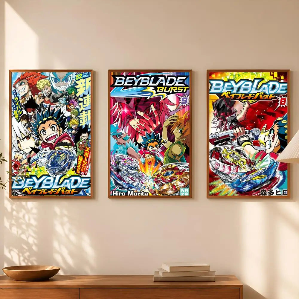 Beyblade X Anime Wall Poster – Self-Stick HD PVC Waterproof Anime Wall Poster Axl