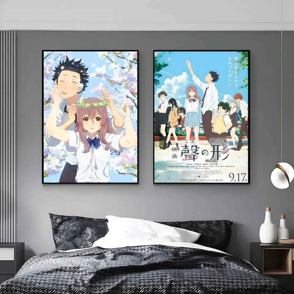Anime A Silent Voice HD Poster – Waterproof Wall Art Decor Anime Wall Poster Axl