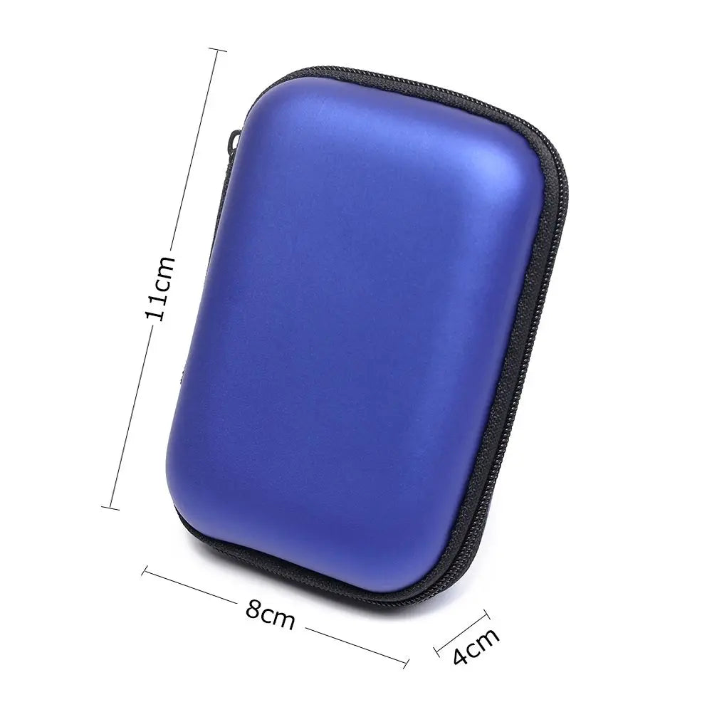 Portable EVA Hard Case – Earbuds, USB & Card Organizer Electronics Carry Case Axl