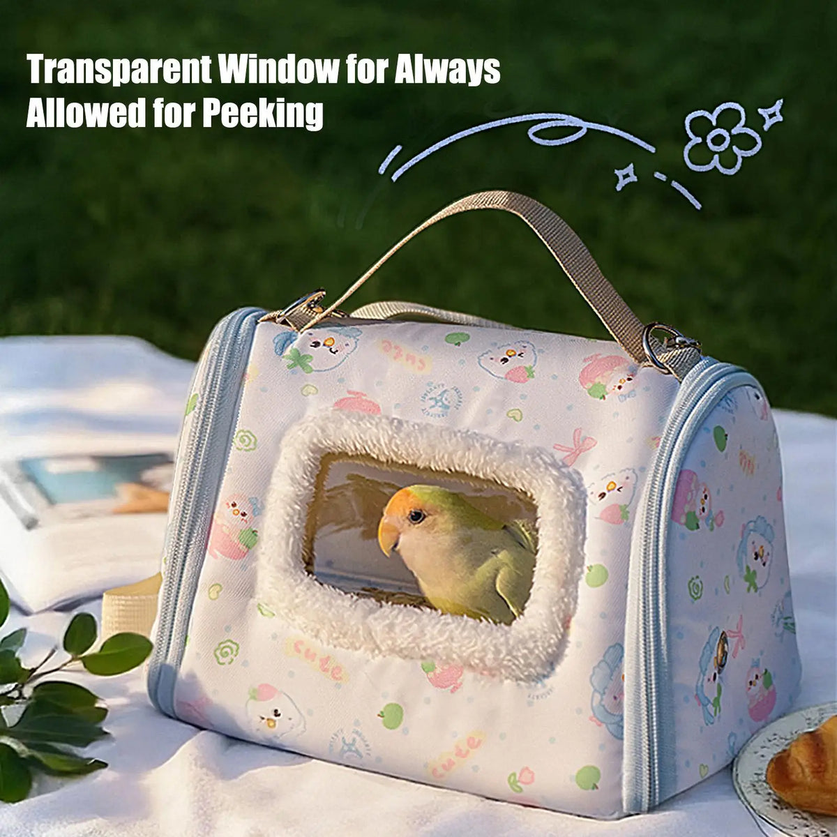 Portable Bird Travel Carrier – Insulated Parrot Bag Bird Travel Carrier Axl