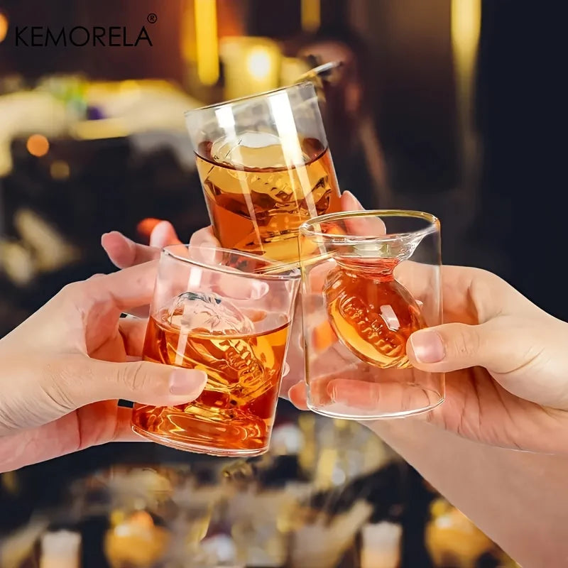 KEMORELA 3D Football Shot Glass – Reversible Whiskey Cup Gift Novelty Shot Glass Axl