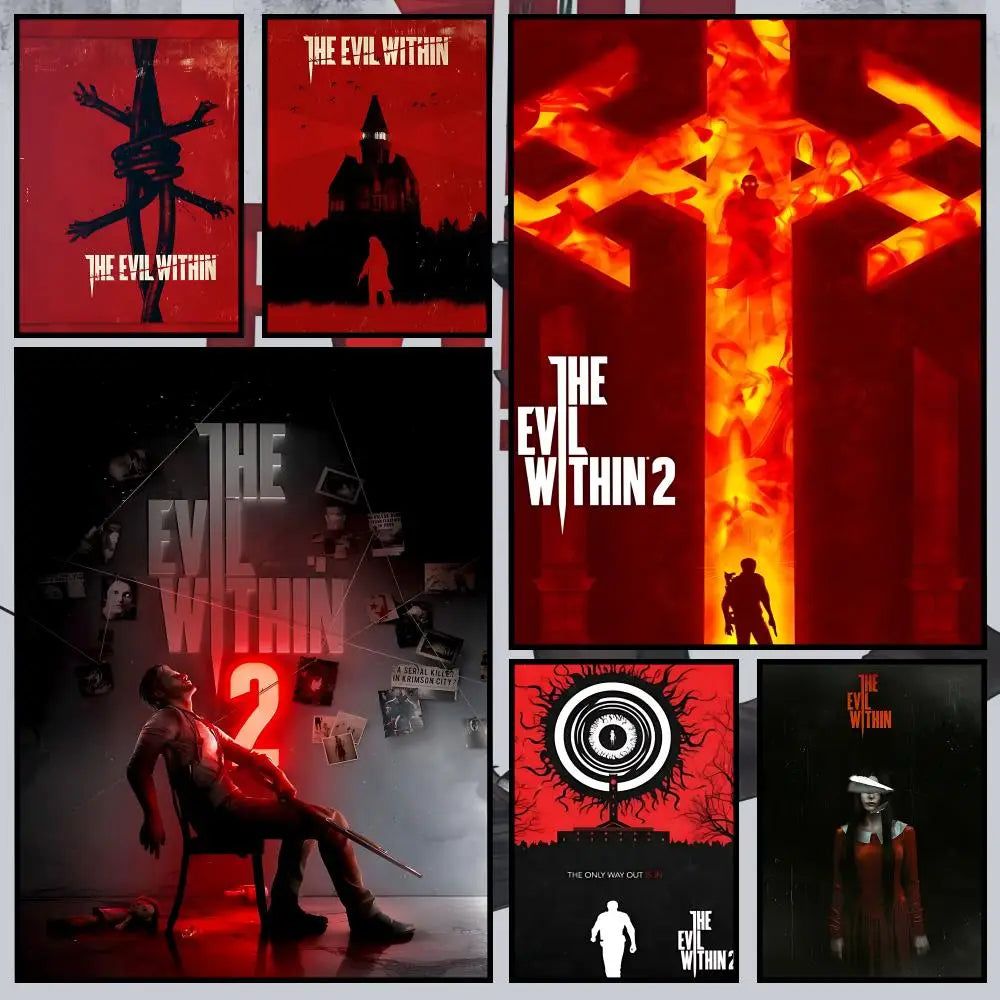 The Evil Within Poster – Self-Adhesive Waterproof Wall Art Wall Art Poster Axl