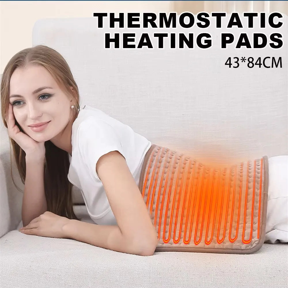 Large Electric Heating Pad 43×84cm – 9 Levels & Timer Electric Heating Pad Axl