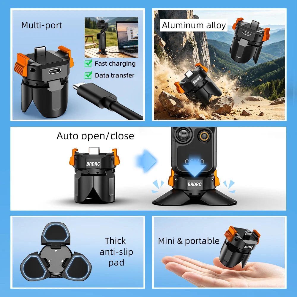 DJI Pocket 3/4/4 Pro Foldable Magnetic Charging Desktop Stand Camera Desktop Stand Axl