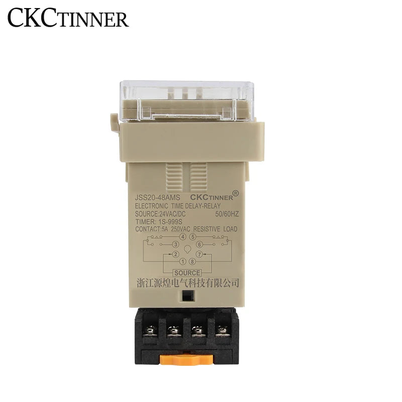 JSS20-48AMS LED Programmable Digital Time Relay & Socket Base Digital Time Relay Axl