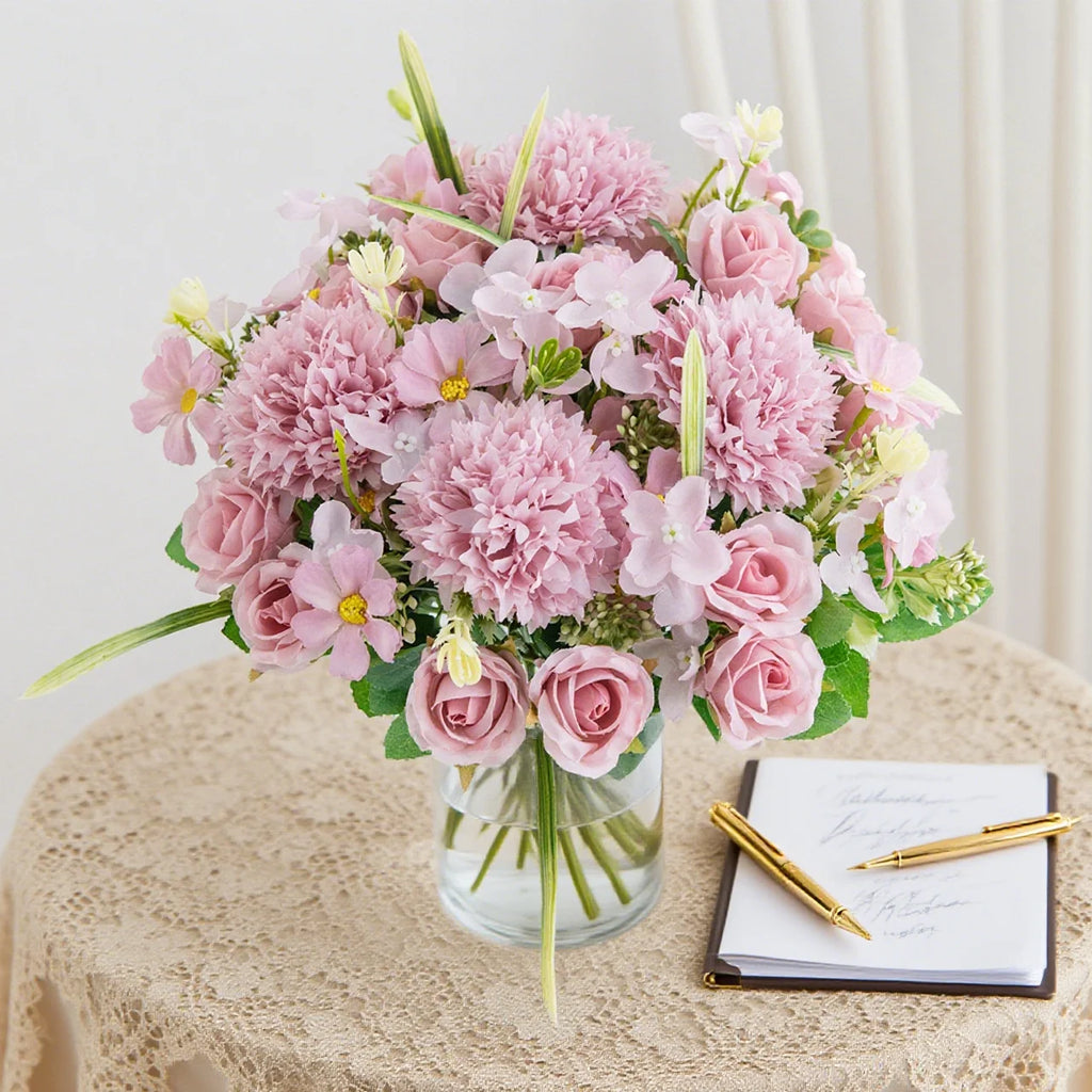 Artificial Silk Rose Bouquet – Wedding & Home Décor Artificial Flower Bouquet Axl