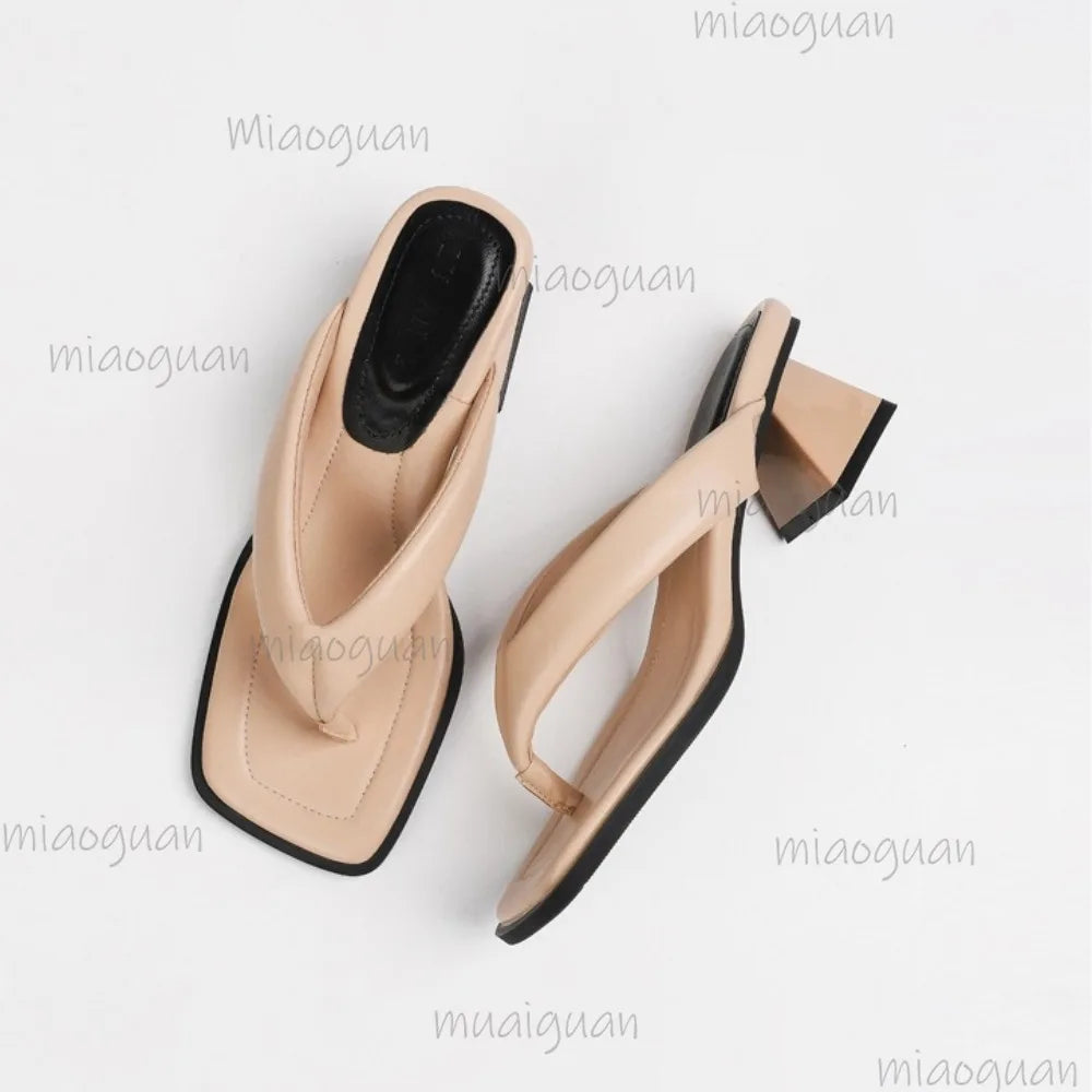Women's Square Toe Platform Heel Sandals – Summer Beach Slides Platform Heel Sandals Axl