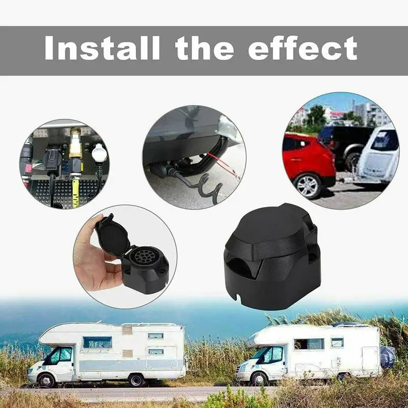 13 Pin Euro Trailer Socket – 12V Tow Bar Connector for Caravans Trailer Socket Axl