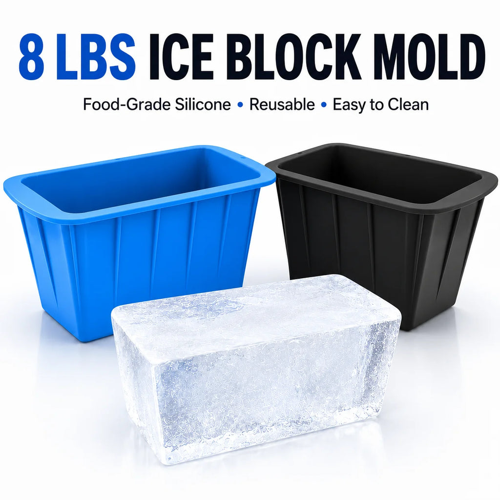 Extra Large Silicone Ice Block Mold – Giant 8 LB Ice Maker Silicone Ice Mold Axl