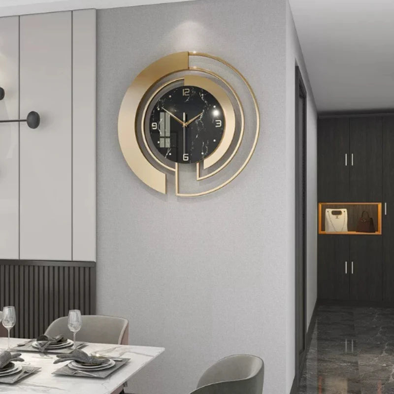 Large Modern Metal Wall Clock 45cm – Minimalist Home Décor Wall Clock Axl