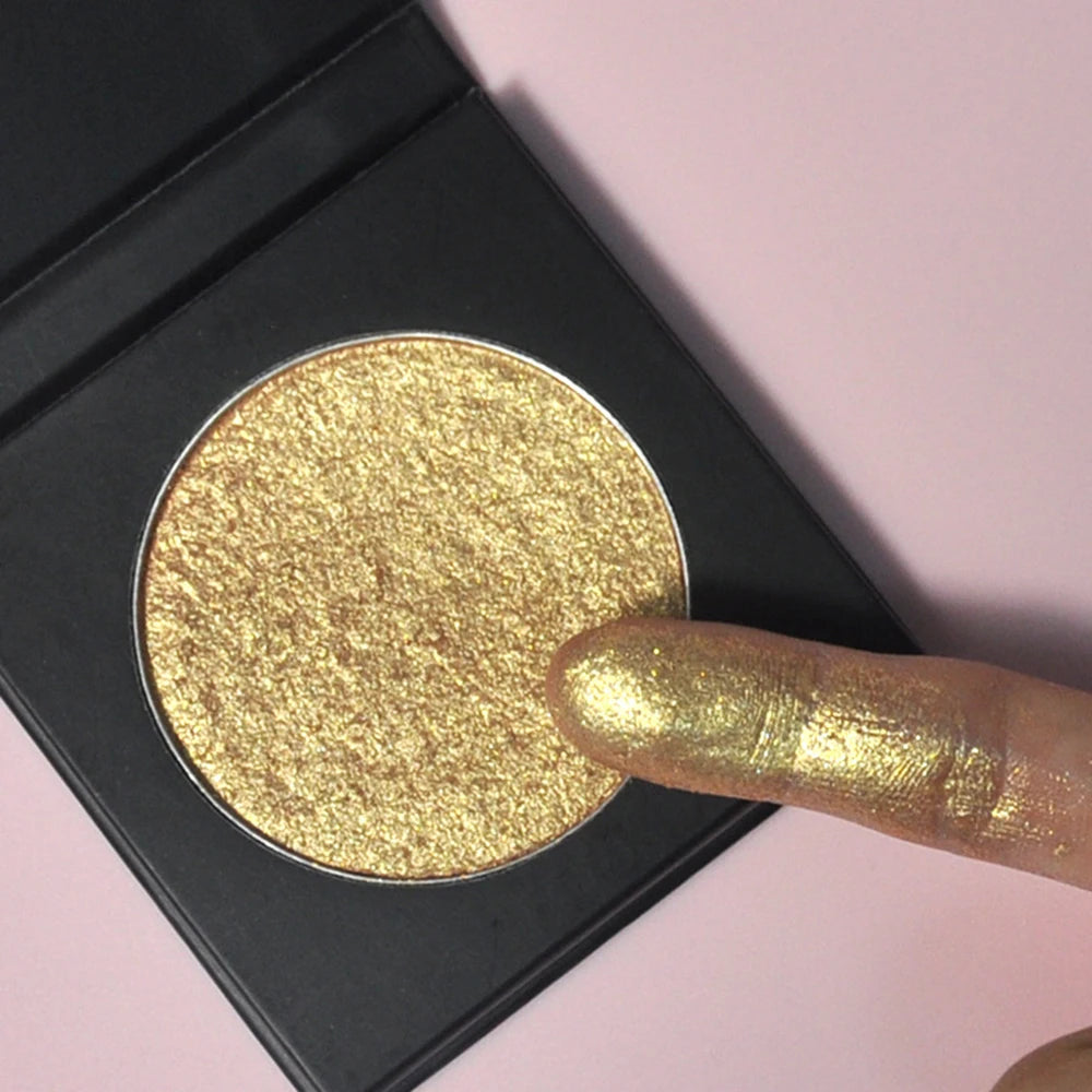 Natural Glow Vegan Highlighter Powder – Private Label 8g Face Highlighter Powder Axl Black Palette 10pcs with logo