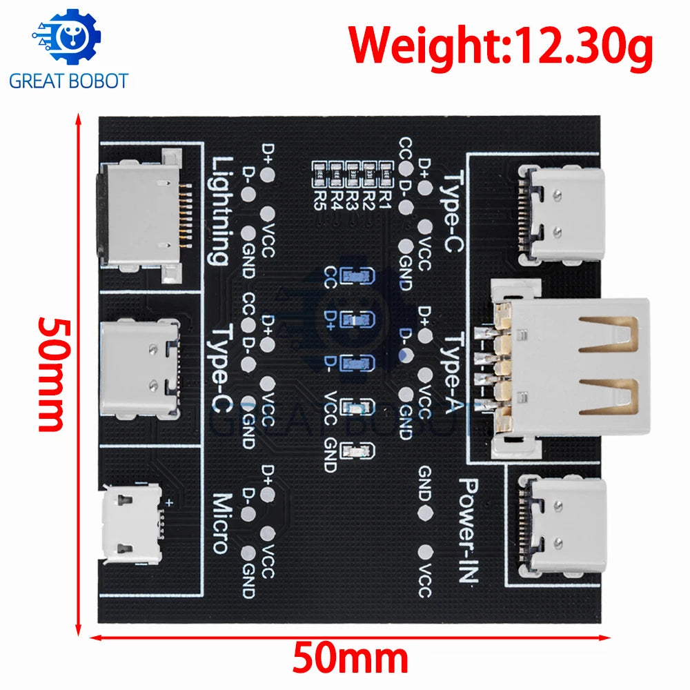 DT3 USB Cable Tester – Type-C, Micro USB & iOS Fault Detector Cable Tester Axl