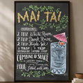 Mai Tai Cocktail Wall Art Poster – Self-Stick HD Waterproof Wall Art Poster Axl White10 60X90cmNoframe