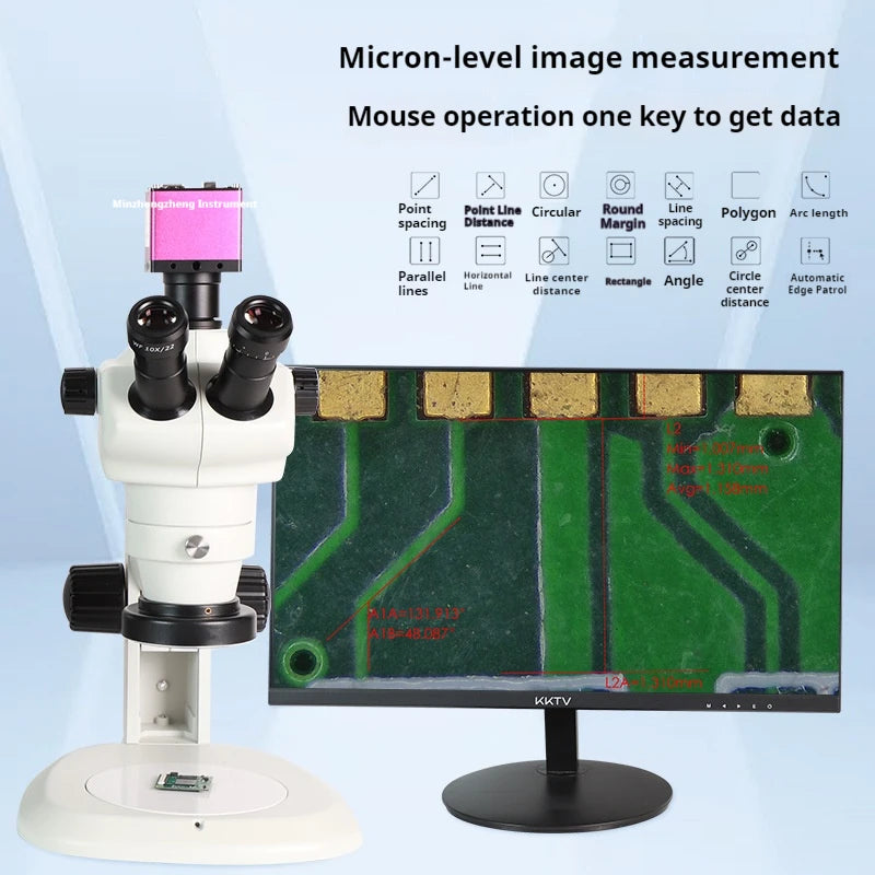 HD Trinocular Stereo Microscope with CCD Industrial Camera Stereo Microscope Axl