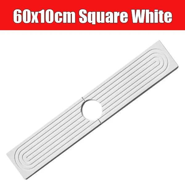 Diatomite Sink Faucet Mat – Quick-Drying Stone Splash Guard Sink Faucet Mat Axl 60x10cm Square White