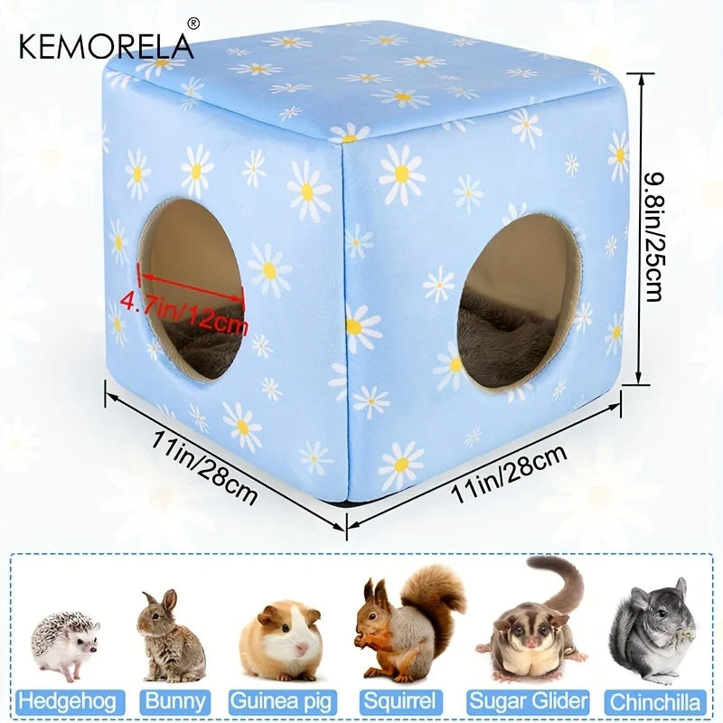 Washable Guinea Pig Hideout Bed | Small Pet House for Rabbits & Hamsters Small Pet Hideout Bed Axl