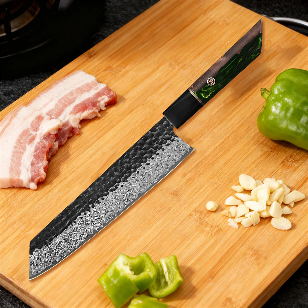 67-Layer Damascus Steel Kiritsuke Chef Knife – Handmade Damascus Chef Knife Axl Kiritsuke Knife