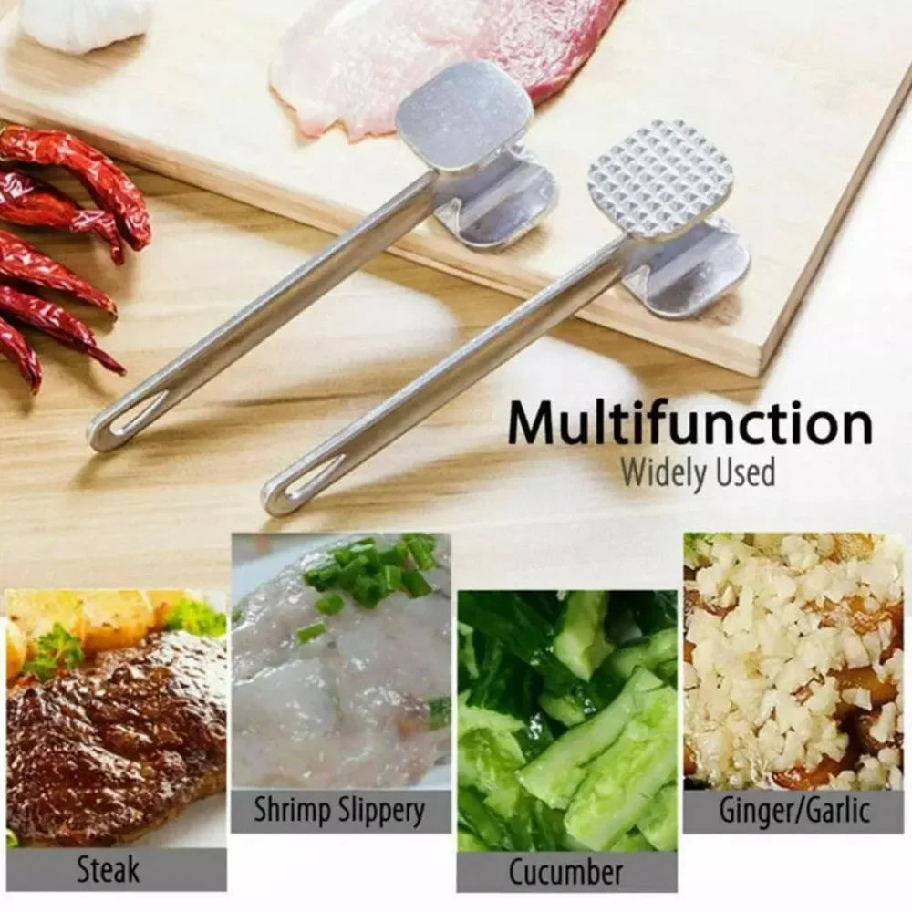 Double-Sided Stainless Steel Meat Tenderizer Mallet Meat Tenderizer Mallet Axl