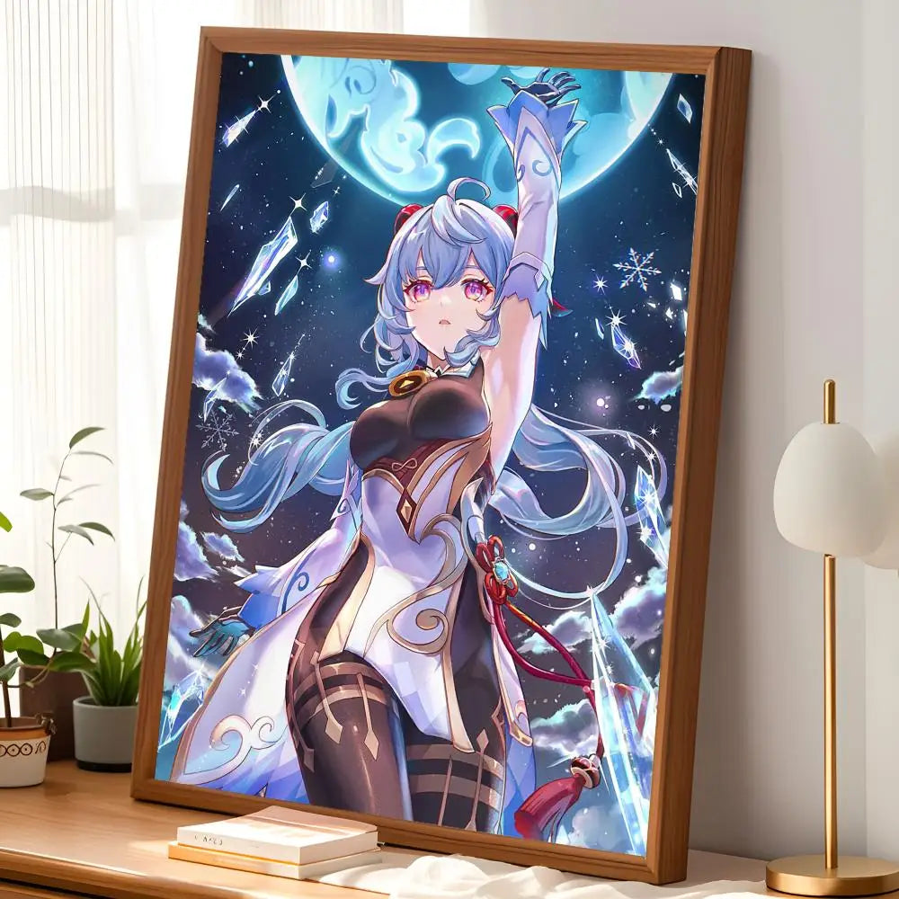 Genshin Impact Ganyu HD Wall Poster – Self-Stick Waterproof Wall Art Poster Axl