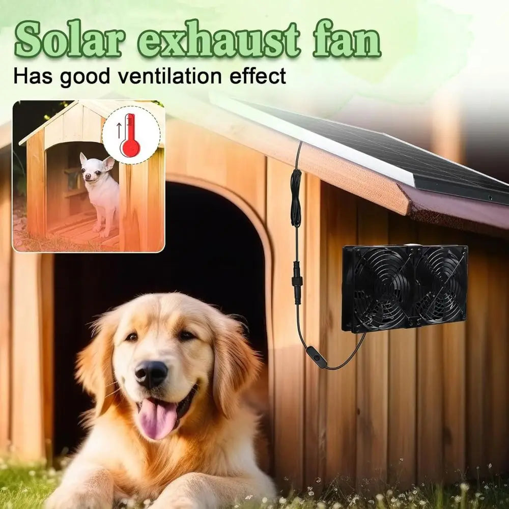 15W Solar Exhaust Fan – Ventilation for Pet Houses & Coops Solar Exhaust Fan Axl