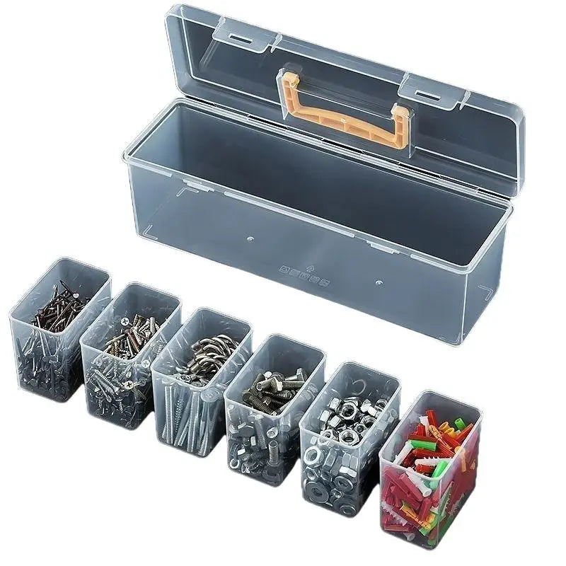 Multi-Compartment Transparent Tool Organizer Storage Box Tool Storage Box Axl
