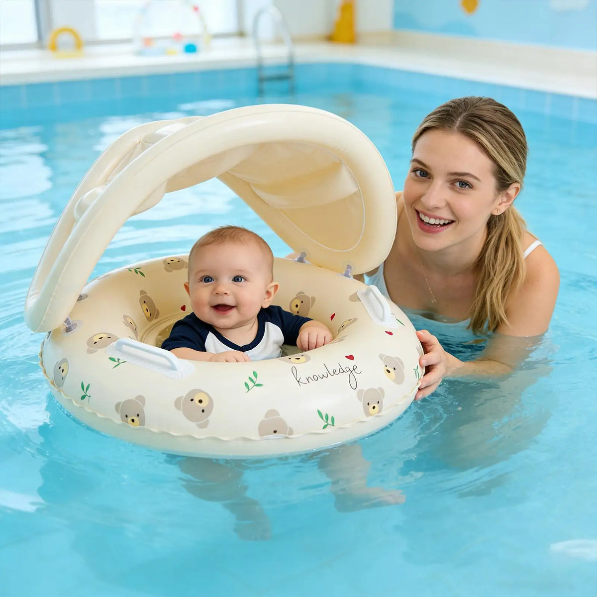 Baby Inflatable Swim Ring with Sunshade | Toddler Pool Float Toddler Pool Float Axl