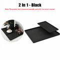 Silicone Coffee Mat Set 2-in-1 – Spill-Proof Countertop Protector Silicone Kitchen Mat Axl 2 In 1 - Black 60X40cm