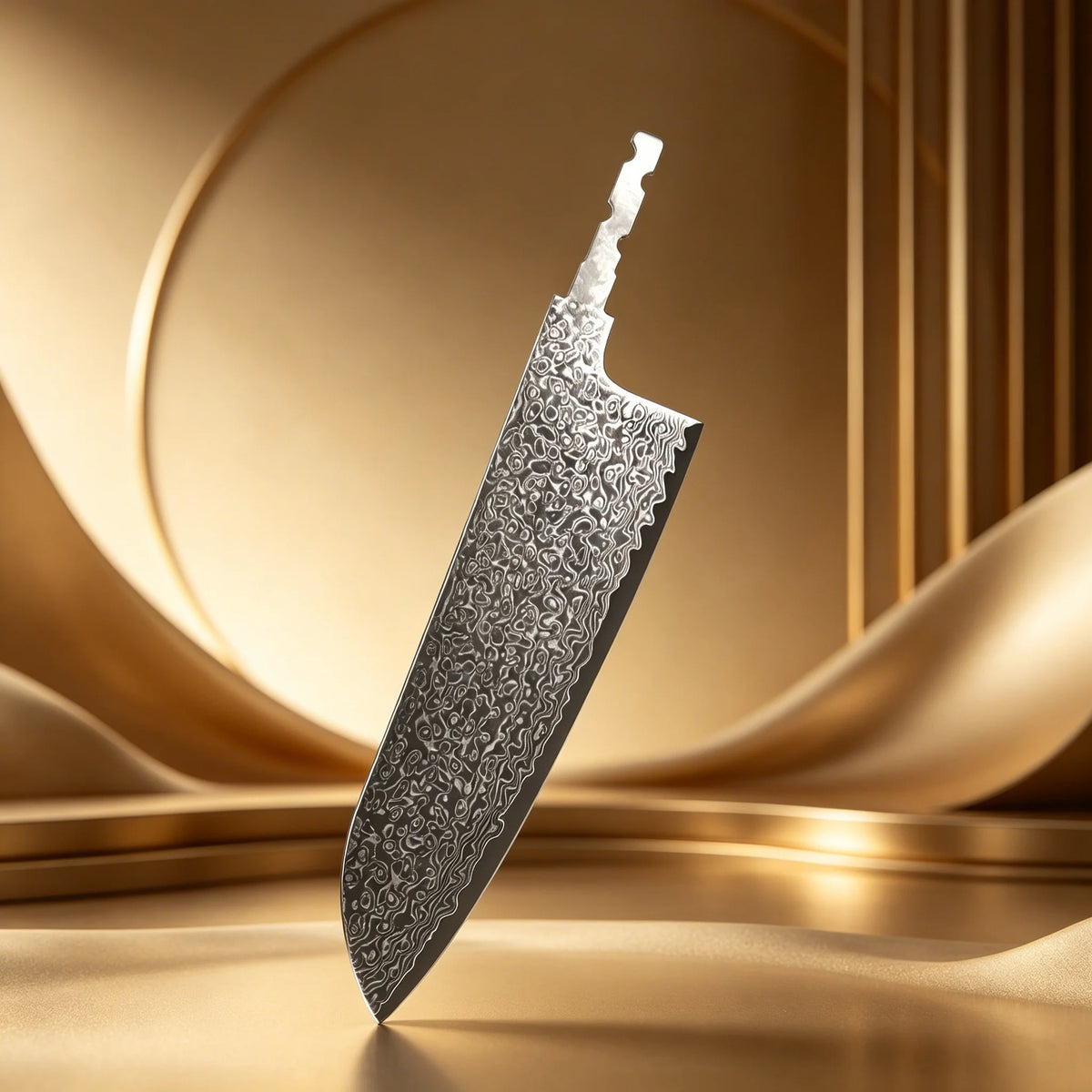 Damascus Steel Santoku Knife Blank – Hand Forged DIY Blade Knife Blank Blade Axl