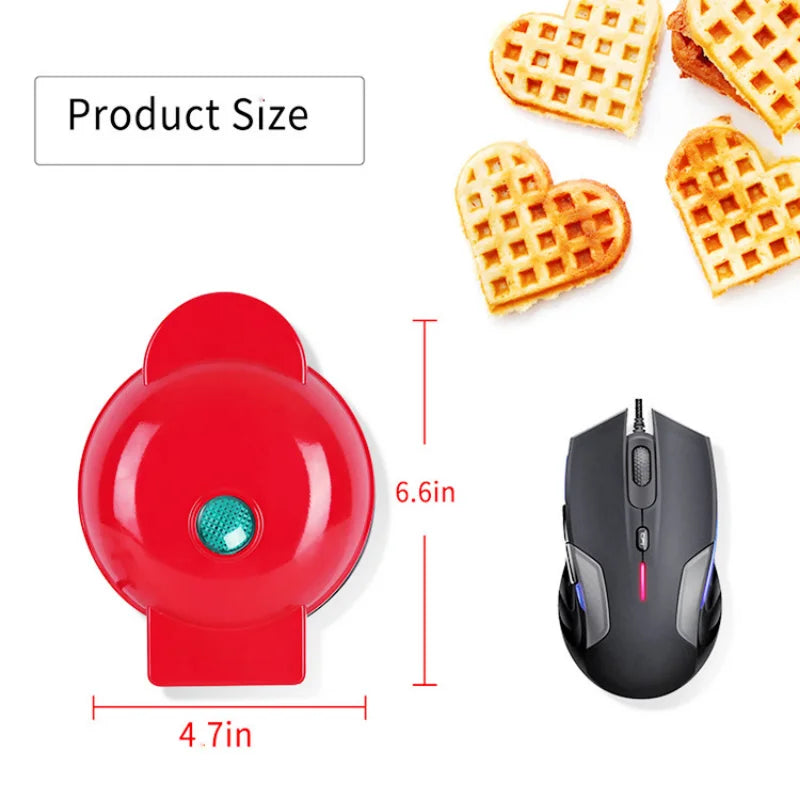 BALASHOV Mini Heart Bubble Waffle Maker – Non-Stick 350W Waffle Maker Axl
