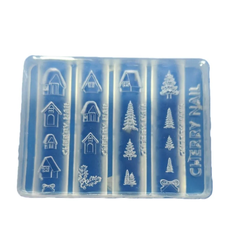 3D Silicone Nail Art Mold – Flower Butterfly Clover Design Nail Art Mold Axl A4